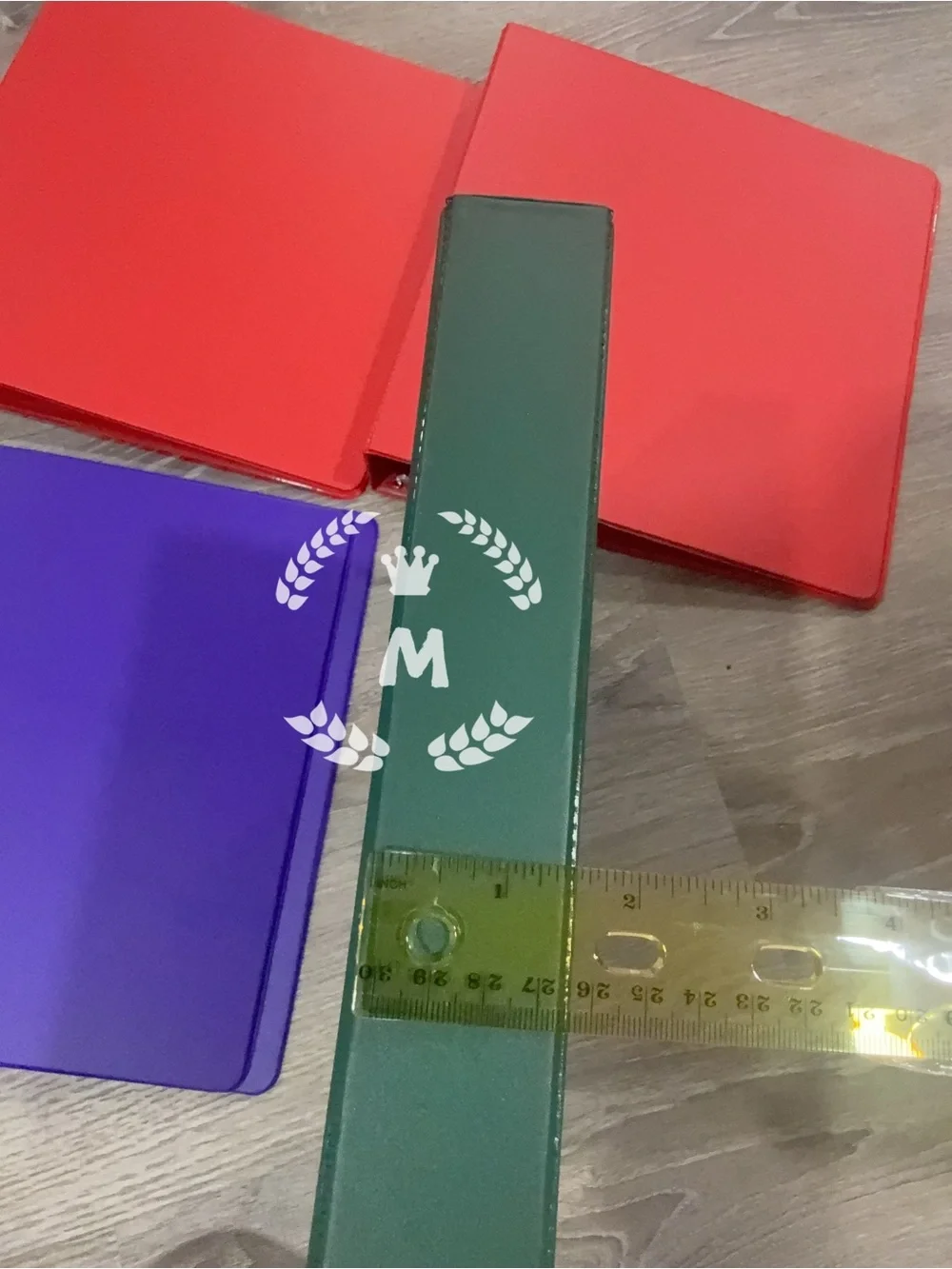 3-Ring 1 inch Binders with D Metal Rings two interior pockets Set of 4